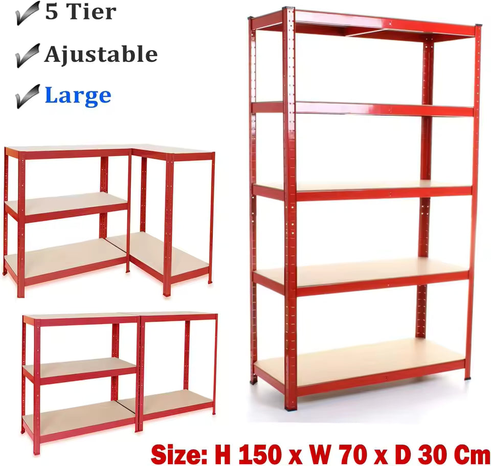 5-Tier Boltless Metal Shelf