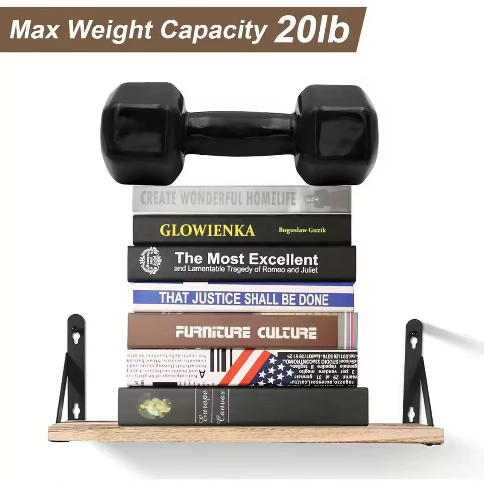 Solid Wooden Floating Wall Shelf