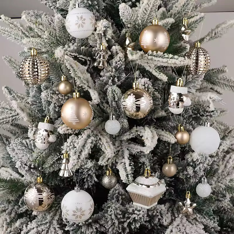 42PCS 6CM Christmas Tree Ornaments