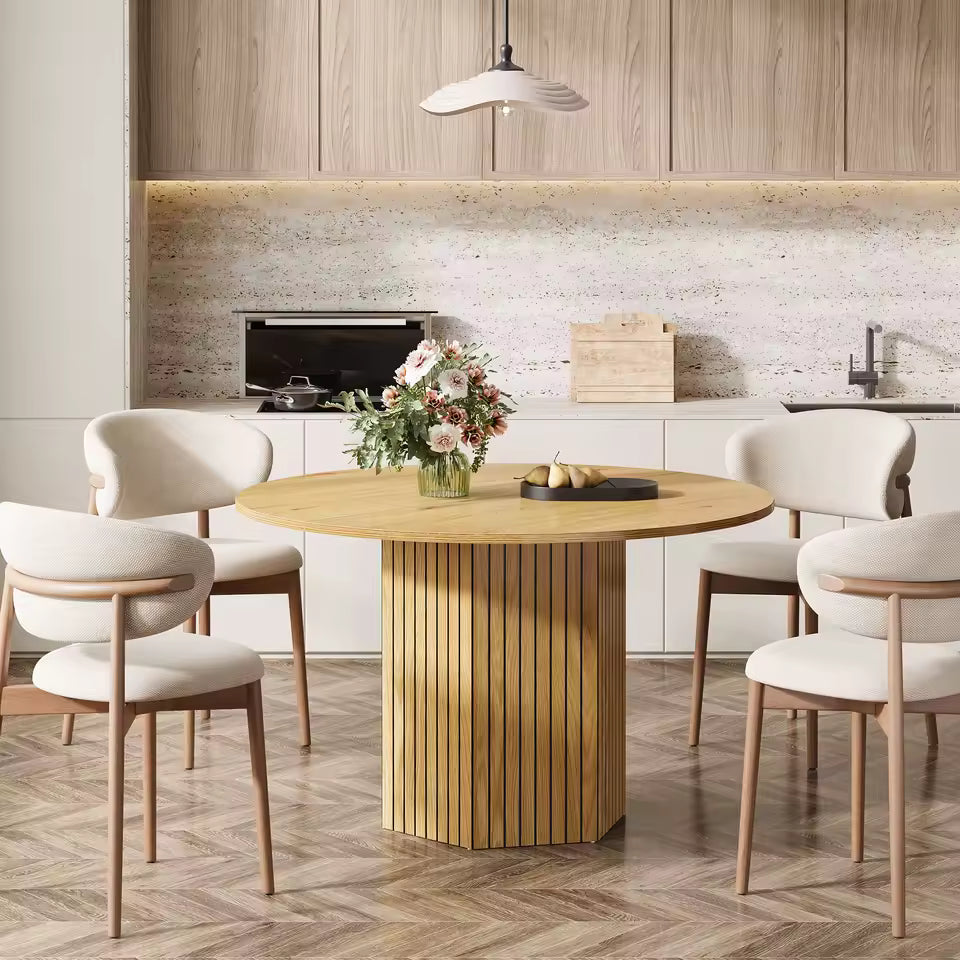 Round Wood Dining Table