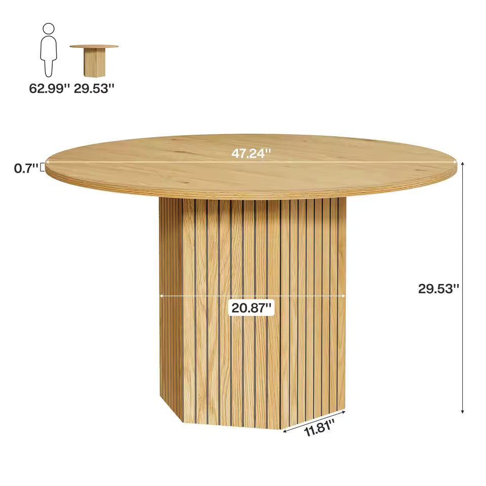 Round Wood Dining Table