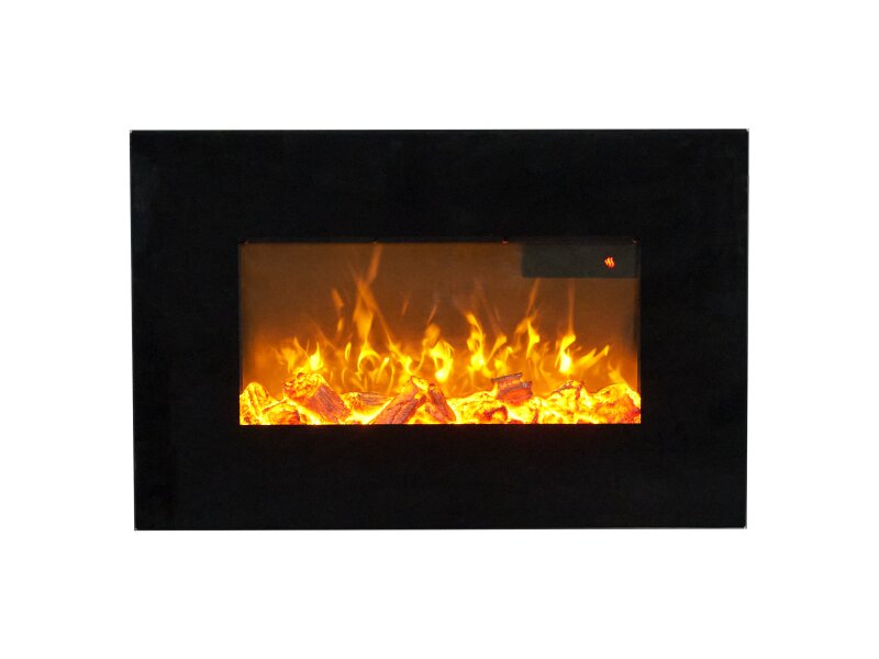Sureflame WM-9334 Electric Wall Mounted Fire with Remote in Black, 26 Inch