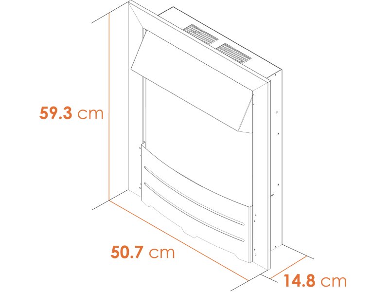 Adam Colorado Electric Fire in Black