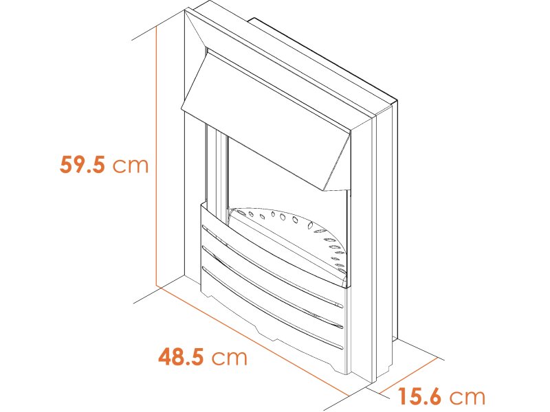 Adam Helios Electric Fire in Brushed Steel