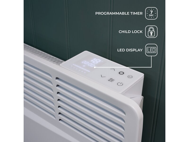 Adam Amba 1000W Electric Radiator in White