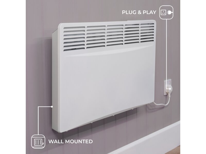 Adam Amba 2000W Electric Radiator in White