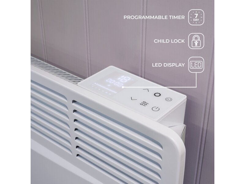 Adam Amba 2000W Electric Radiator in White