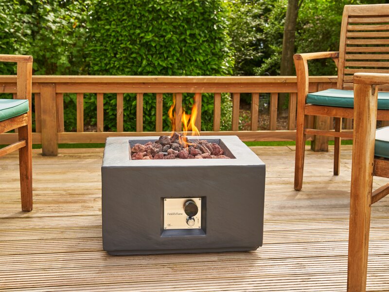 Field & Flame Aster Gas Fire Pit in Grey