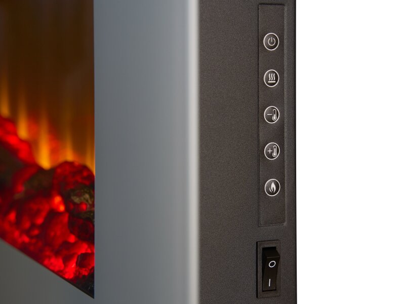Sureflame WM-9505 Electric Wall Mounted Fire with Remote in Grey, 42 Inch