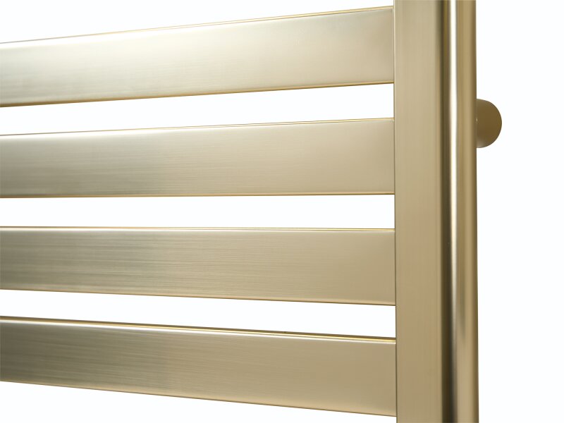 Eden Caldera 600W Electric Towel Radiator in Brushed Brass with Smart WiFi Control, 800 x 500mm