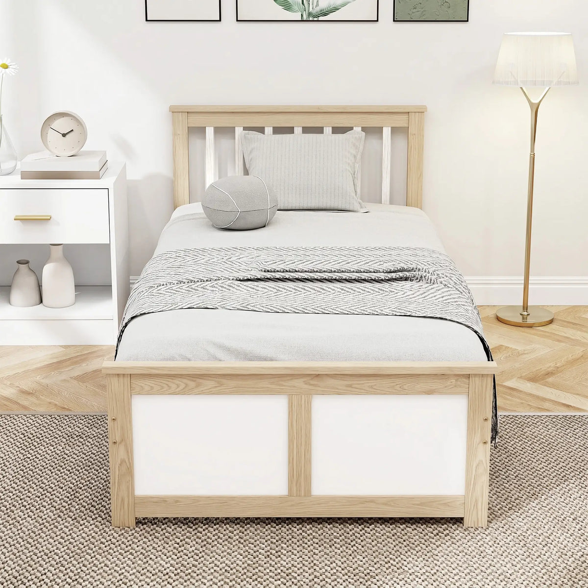 Natural Pine 3ft Single Storage Bed with Drawers