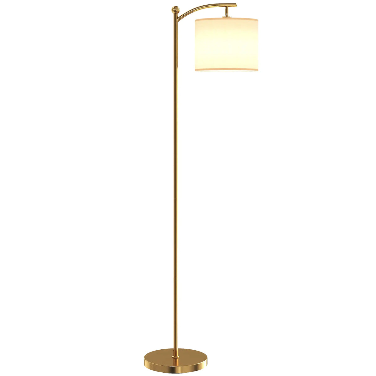 LED Floor Lamp with Remote Control - Gold