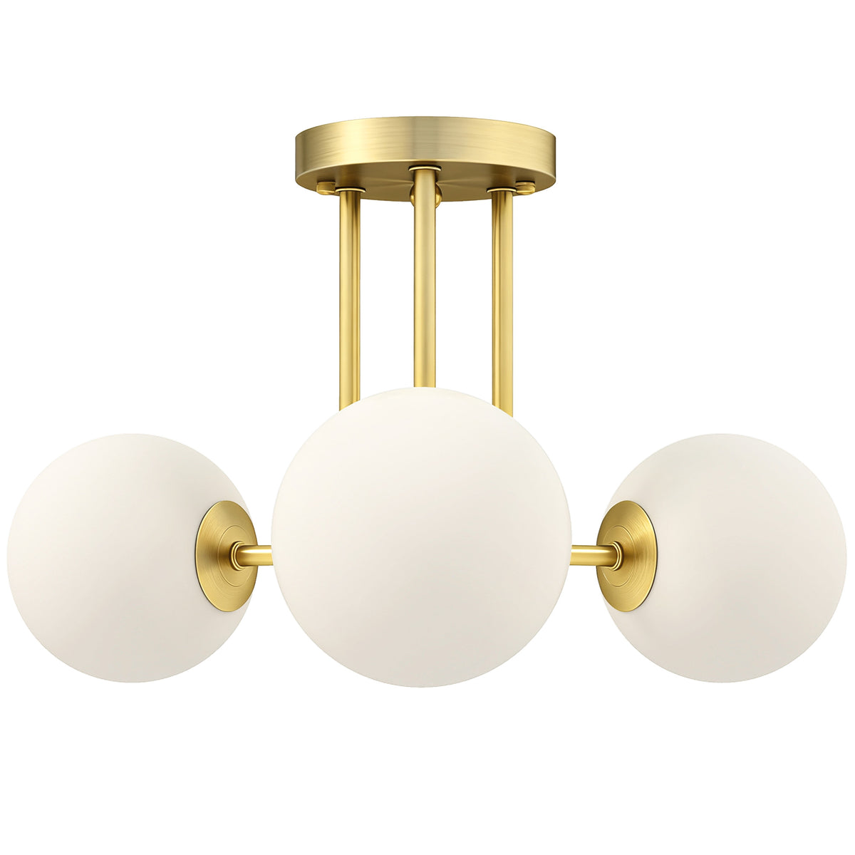 Gold 3-Light Globe Shade Ceiling Light