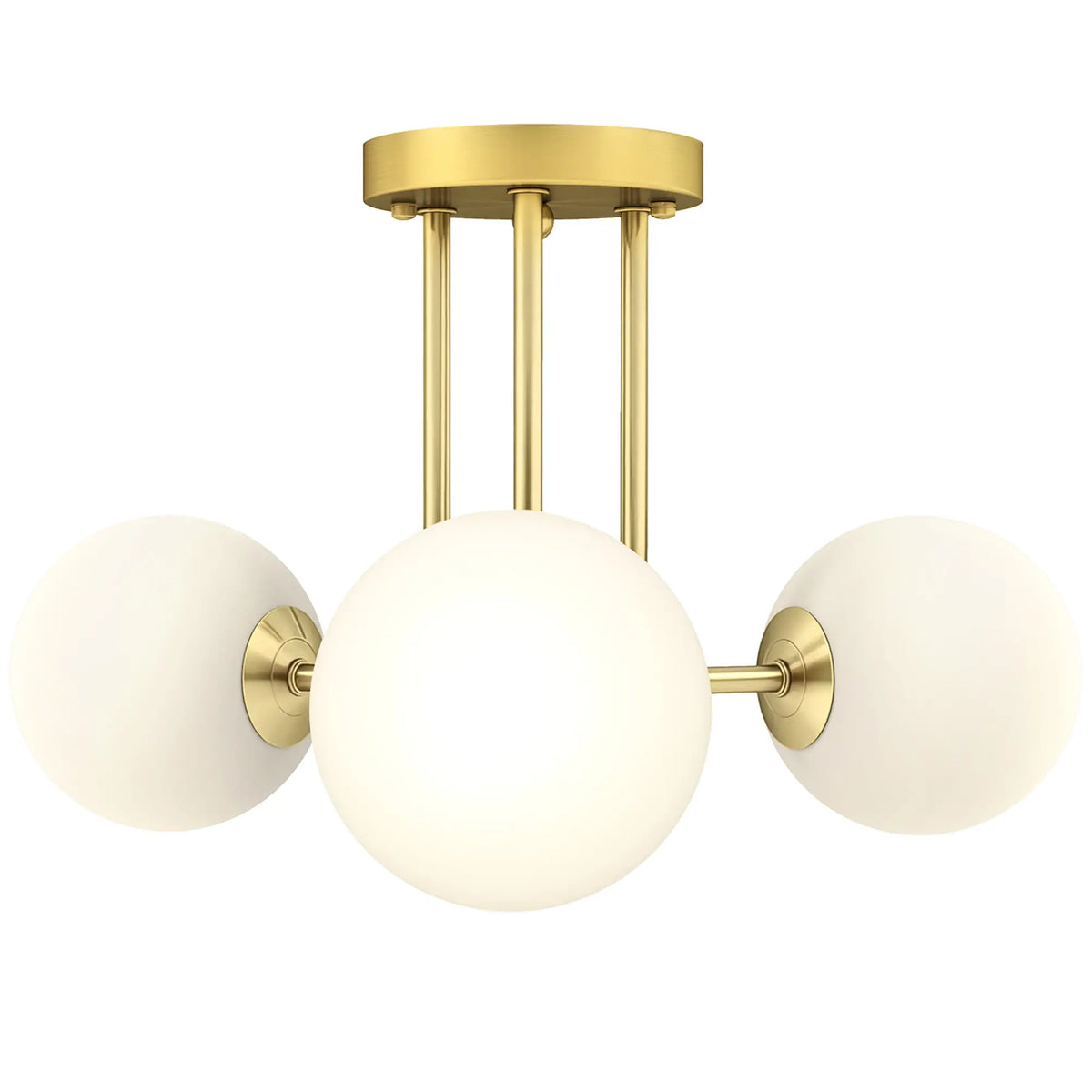 Gold 3-Light Globe Shade Ceiling Light