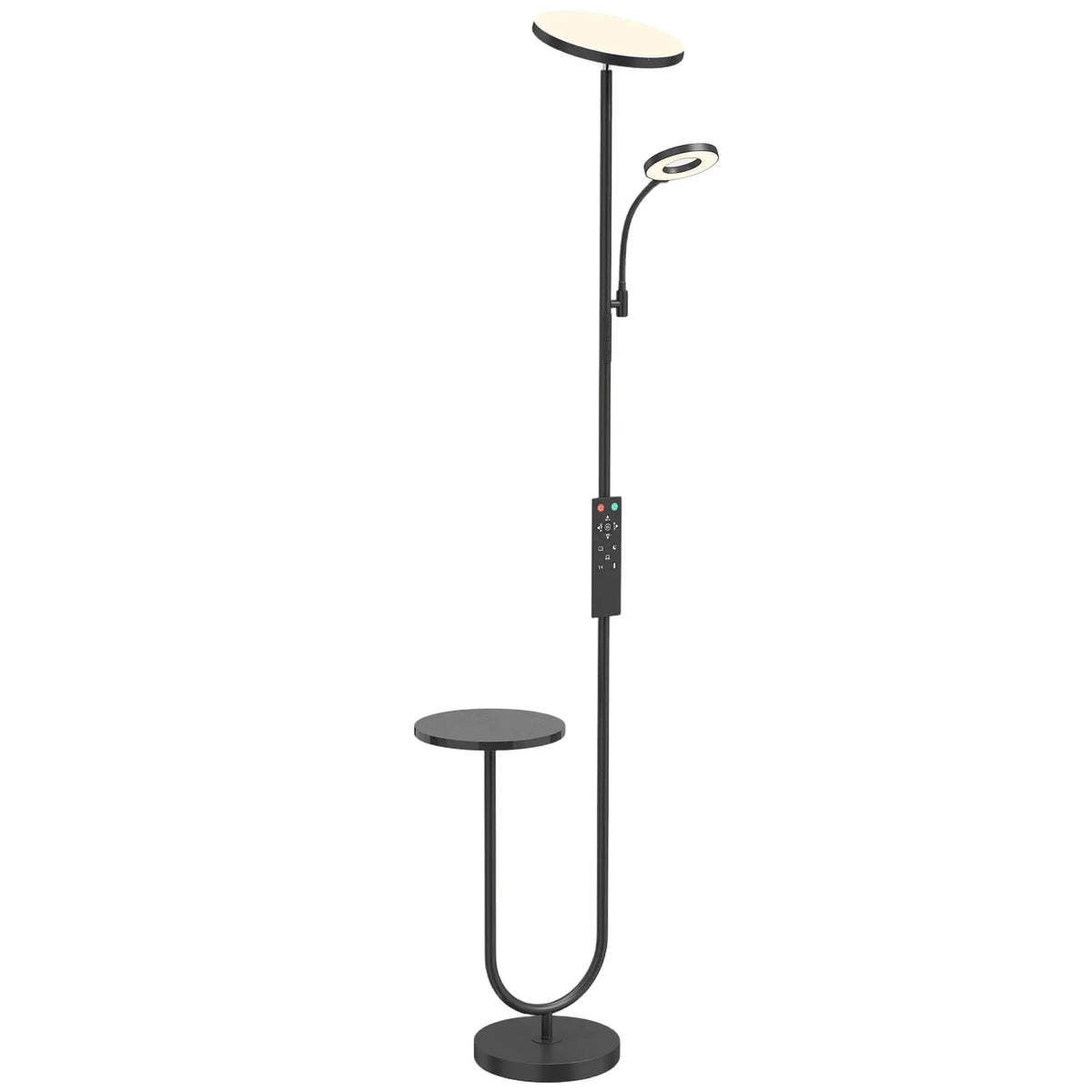 Uplighter Floor Lamp with Table & Reading Light