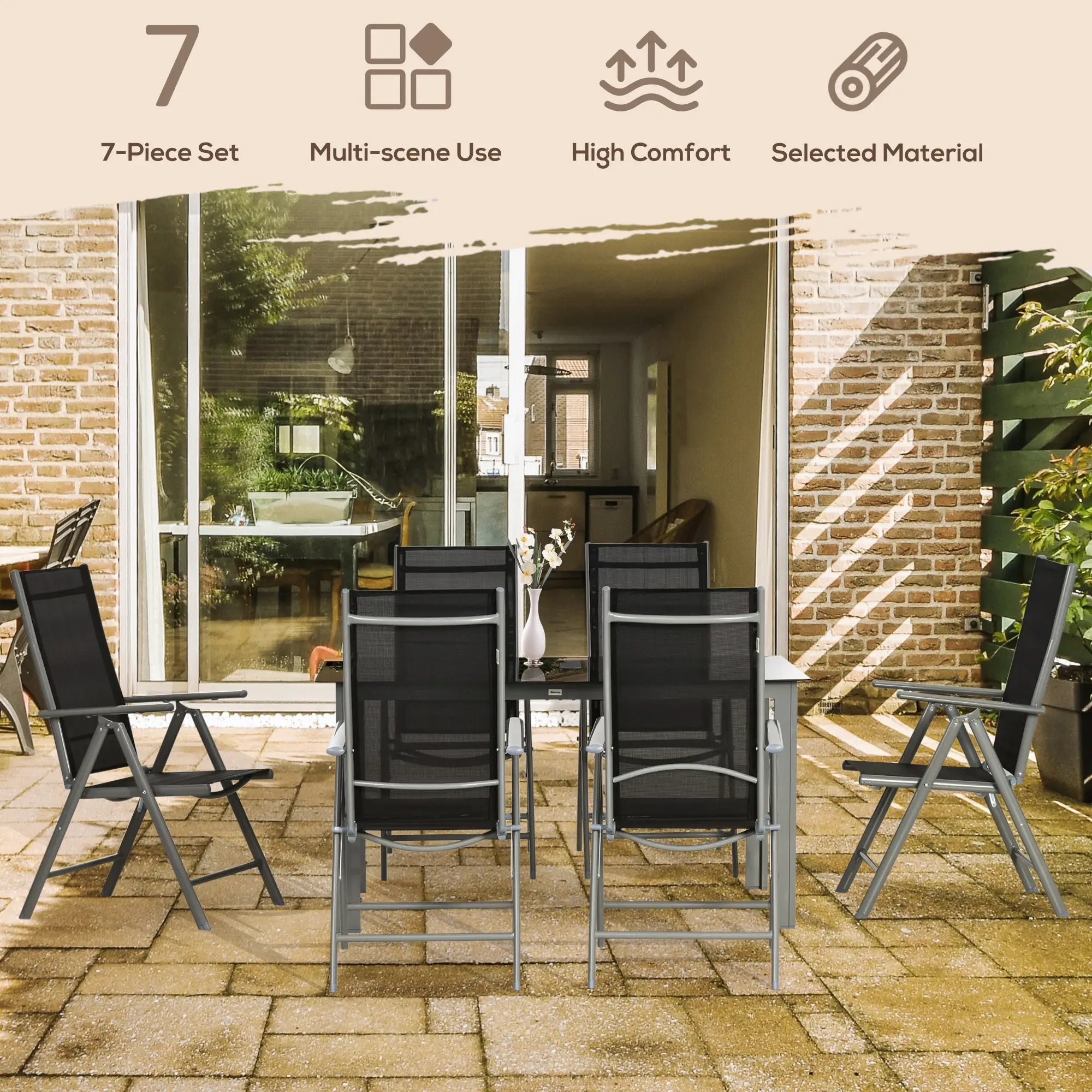 7 Piece Garden Dining Set