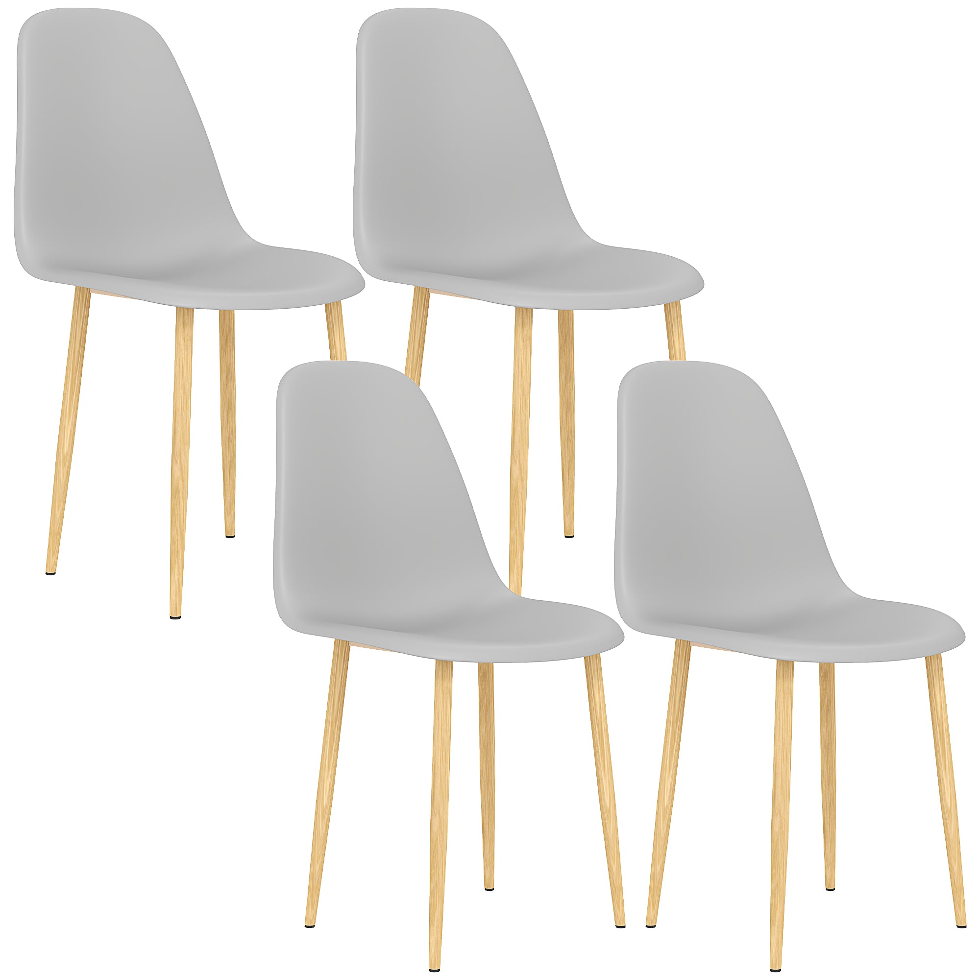 Modern Dining Chairs Set of 4 - Grey