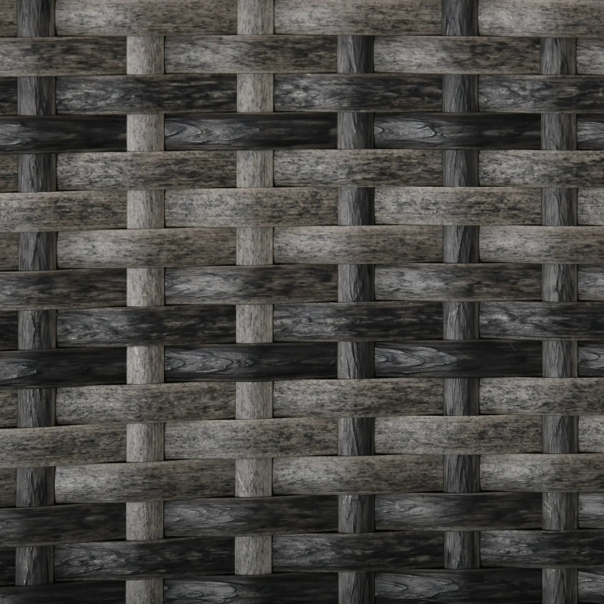 3 Piece Rattan Bistro Set with Cushions, 2 Chairs & 2-Tier Glass Coffee Table, Outdoor Wicker Garden Furniture for Patio & Balcony – Mixed Grey