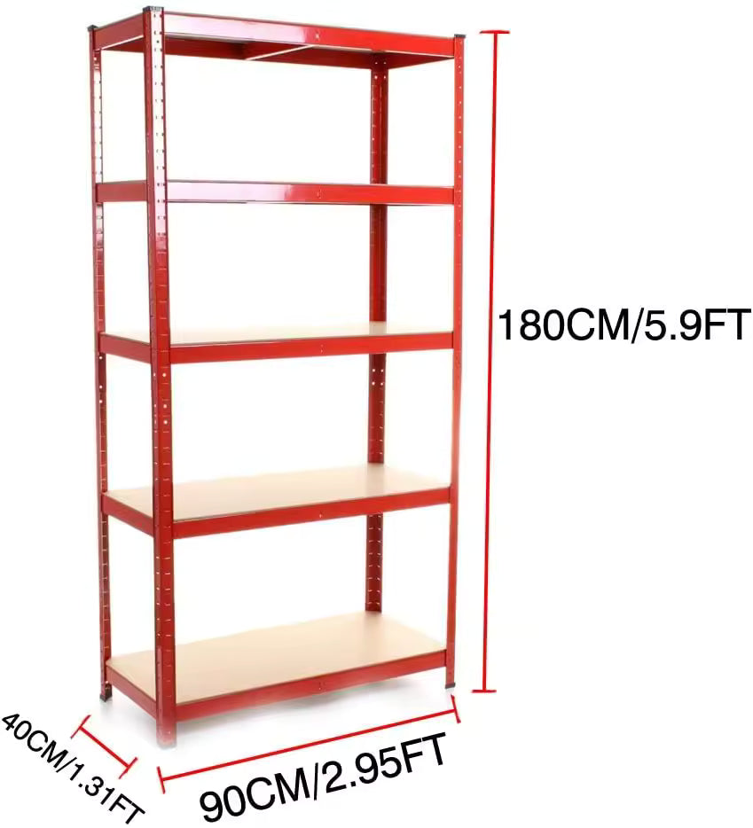5-Tier Boltless Metal Shelf – Adjustable Storage Rack for Garage, Shed & Warehouse