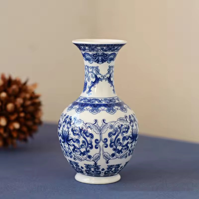 Blue & White Ceramic Flower Vase
