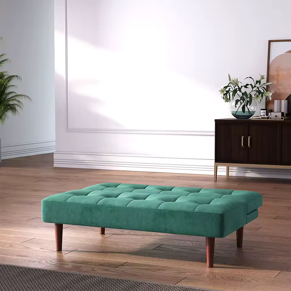Small Modern 2-Seater Padded Convertible Sofa Bed