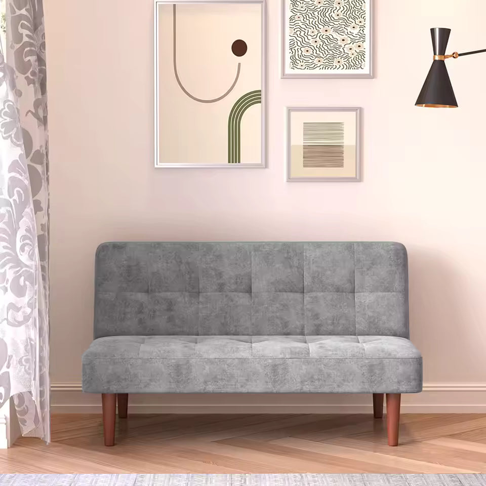 Small Modern 2-Seater Padded Convertible Sofa Bed