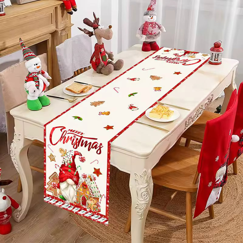 Christmas Table Runner – Festive Merry Christmas Decoration for Dining Table, Home & Party Décor