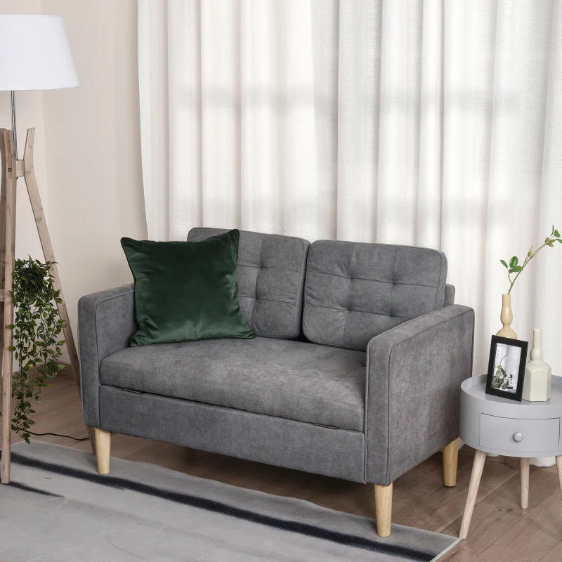 Modern 2 Seater Sofa with Hidden Storage