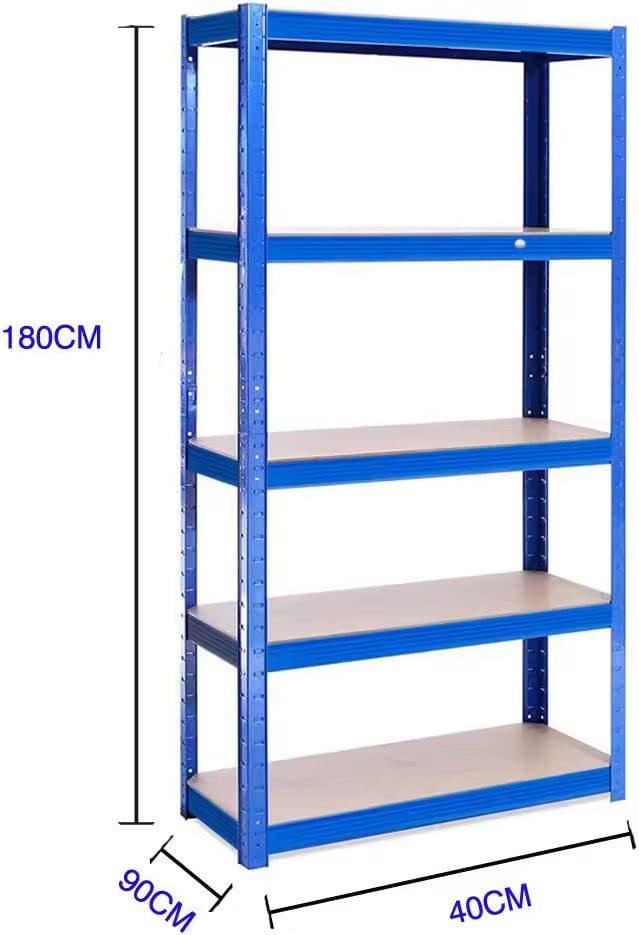 5-Tier Boltless Metal Shelf – Adjustable Storage Rack for Garage, Shed & Warehouse