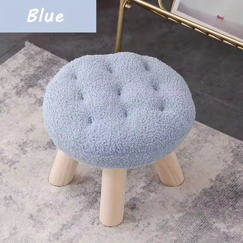 Flower-Shaped Footstool – Small Round Stool for Living Room & Bedroom