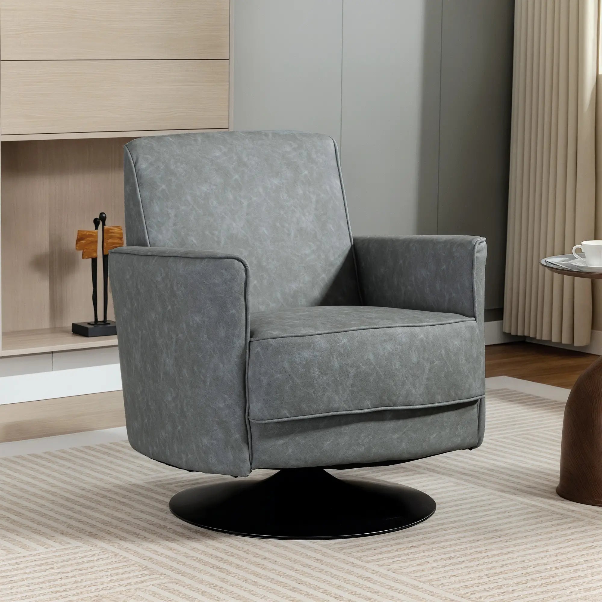 Upholstered Swivel Accent Chair