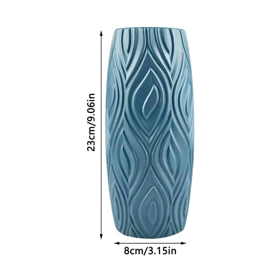 Nordic Style Plastic Glaze Vase – Modern Shatterproof Flower Vase for Home & Plant Arrangements