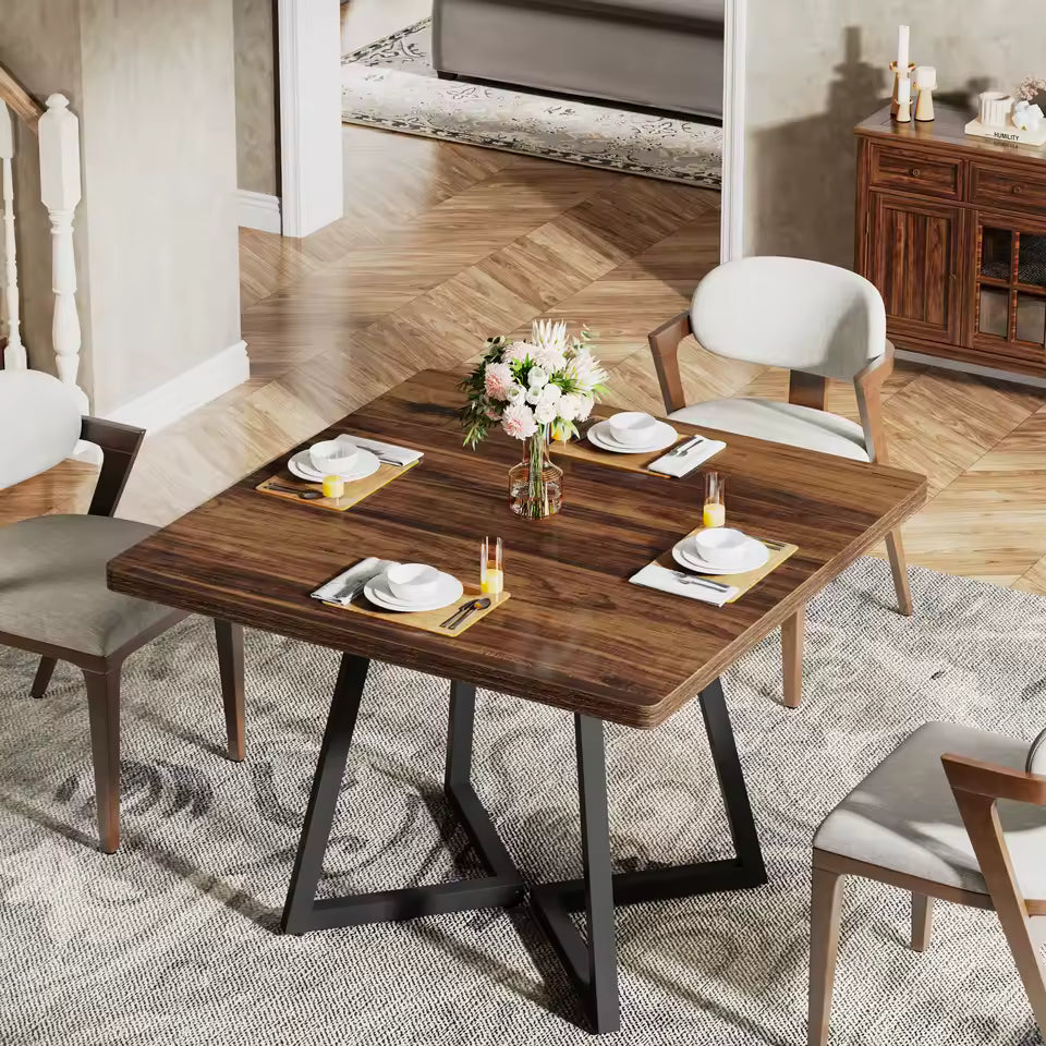 Rustic Square Shaped Dining Table