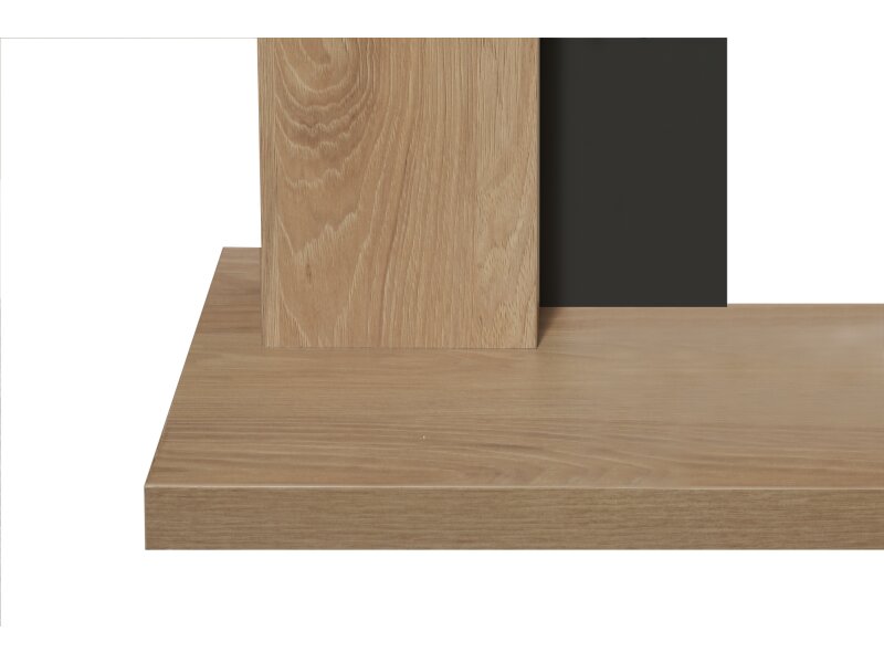 Adam Malmo Fireplace in Oak & Black, 39 Inch