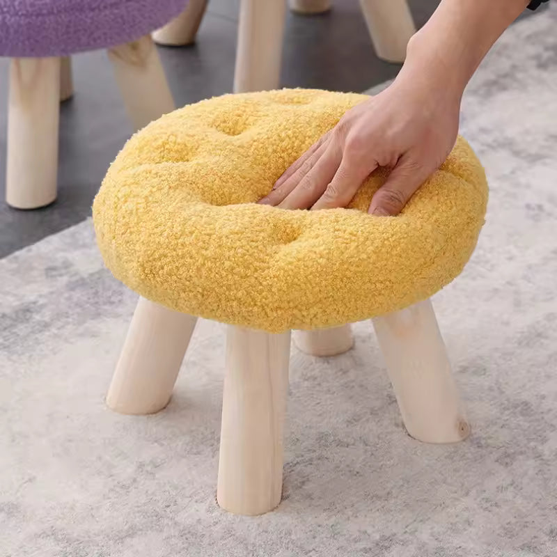 Flower-Shaped Footstool – Small Round Stool for Living Room & Bedroom