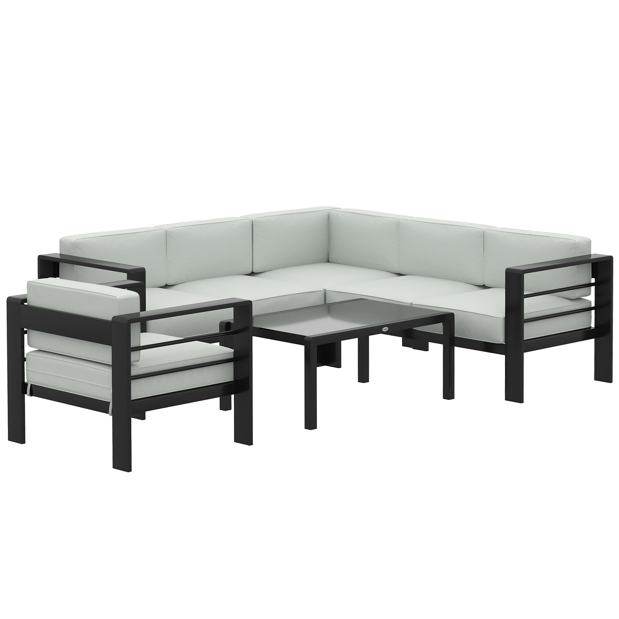 6 Seater Garden Corner Sofa Set