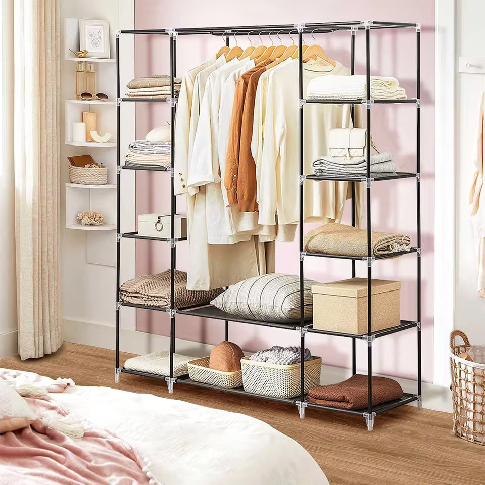 Portable Wardrobe Clothes Organizer – Non-Woven Fabric Storage Closet