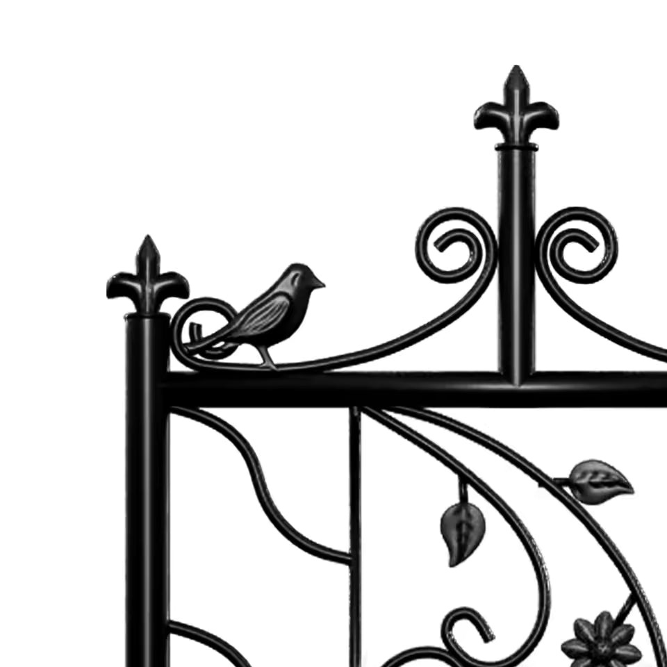 71" Garden Trellis – Decorative Black Metal Lattice Panel for Outdoor Climbing Plants