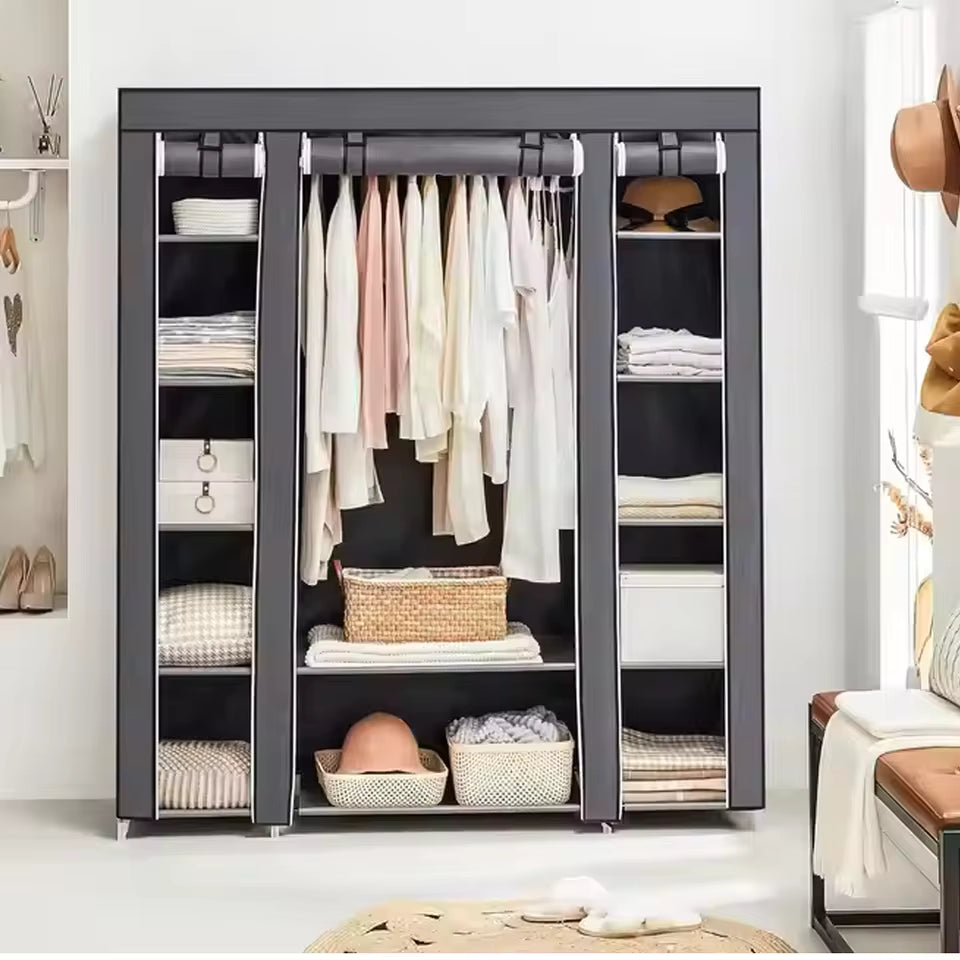 Portable Wardrobe Clothes Organizer – Non-Woven Fabric Storage Closet