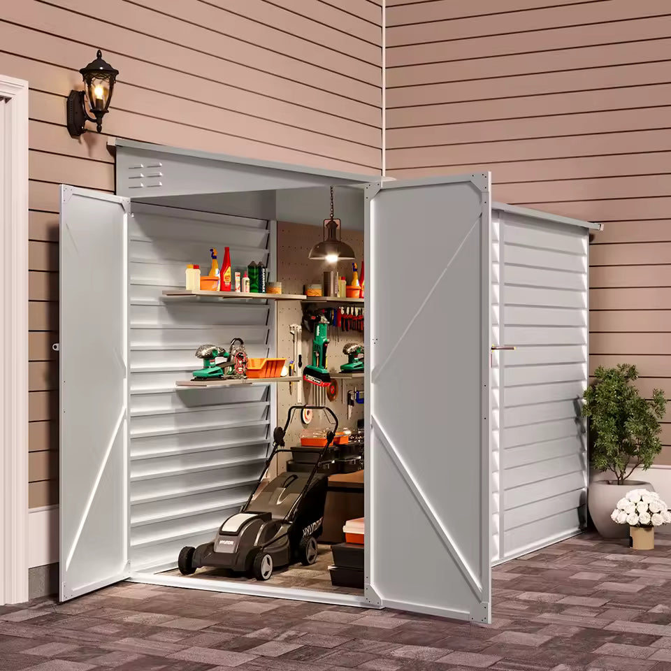 Outdoor Storage Shed - Waterproof Metal Tool House