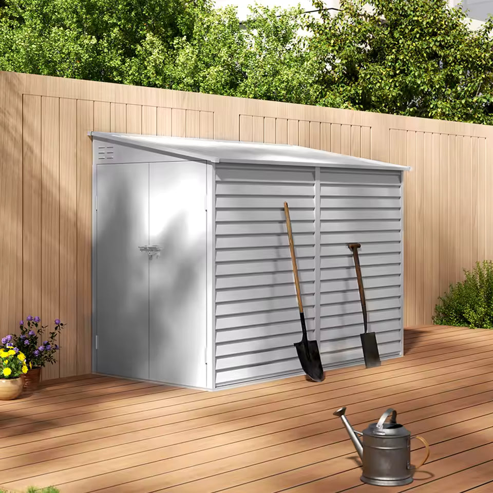 Outdoor Storage Shed - Waterproof Metal Tool House