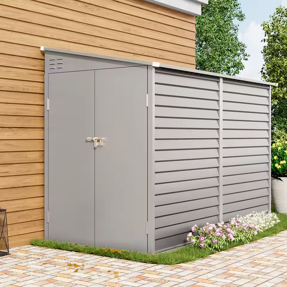 Outdoor Storage Shed - Waterproof Metal Tool House