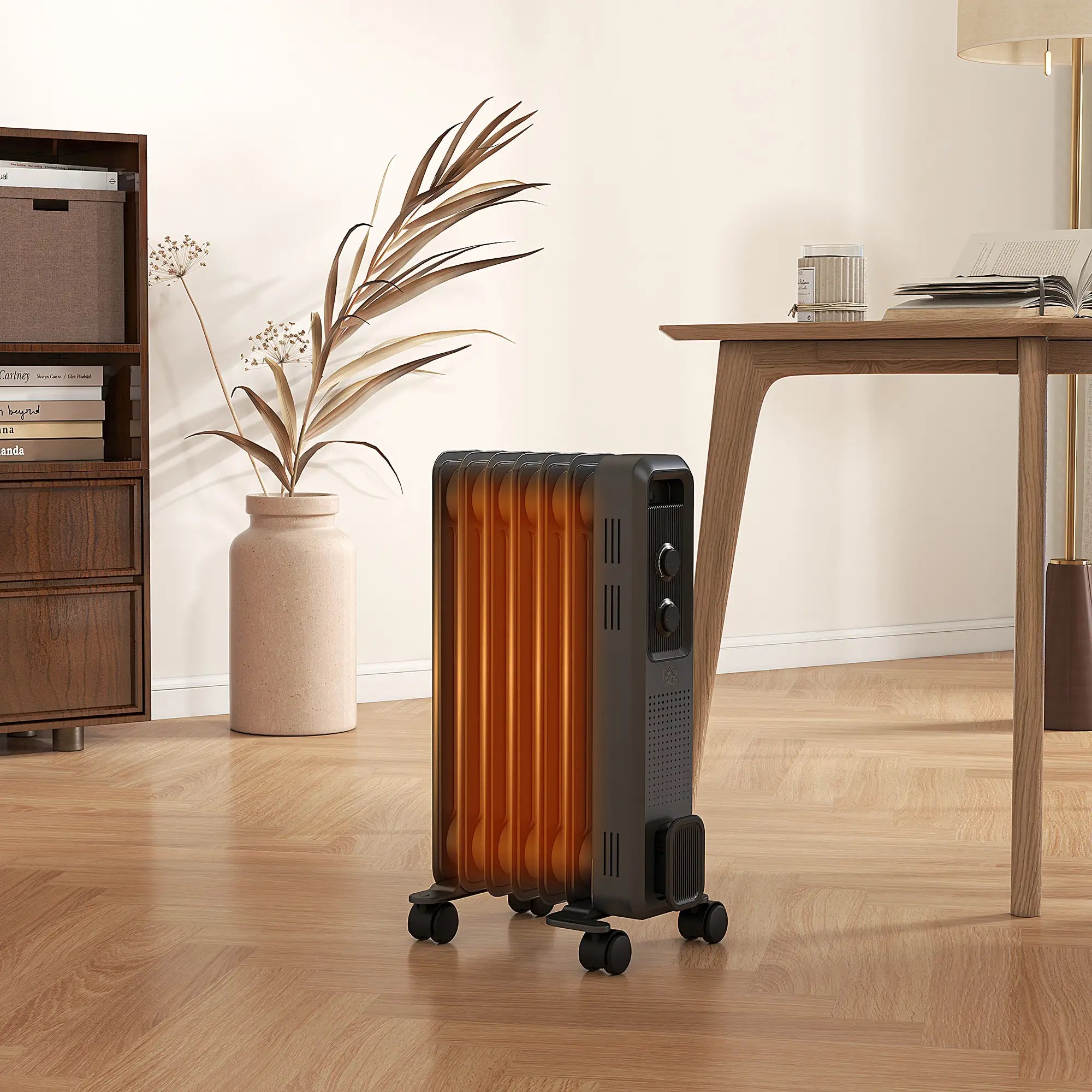 1500W Oil Filled Radiator - Portable Electric Heater with 3 Heat Settings