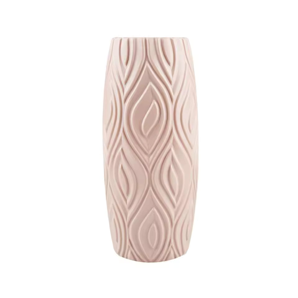 Nordic Style Plastic Glaze Vase – Modern Shatterproof Flower Vase for Home & Plant Arrangements