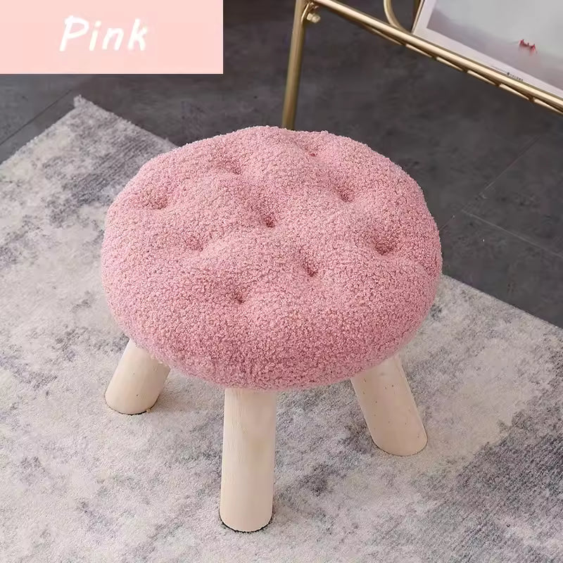 Flower-Shaped Footstool – Small Round Stool for Living Room & Bedroom