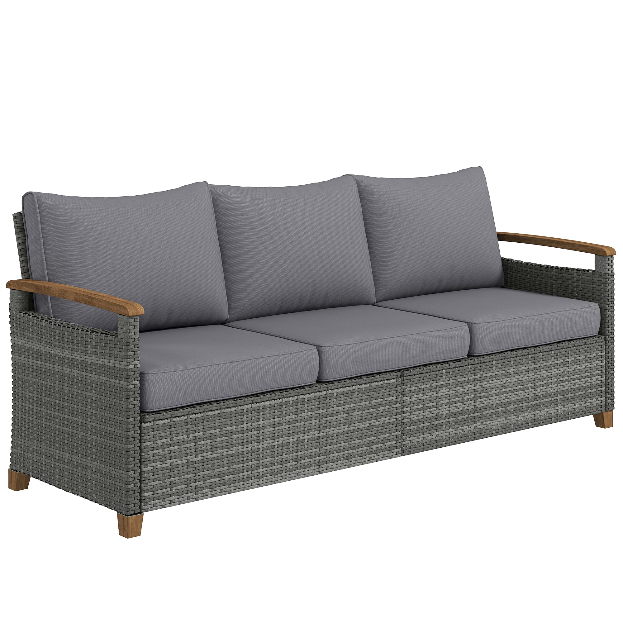 3 Seater Rattan Garden Sofa