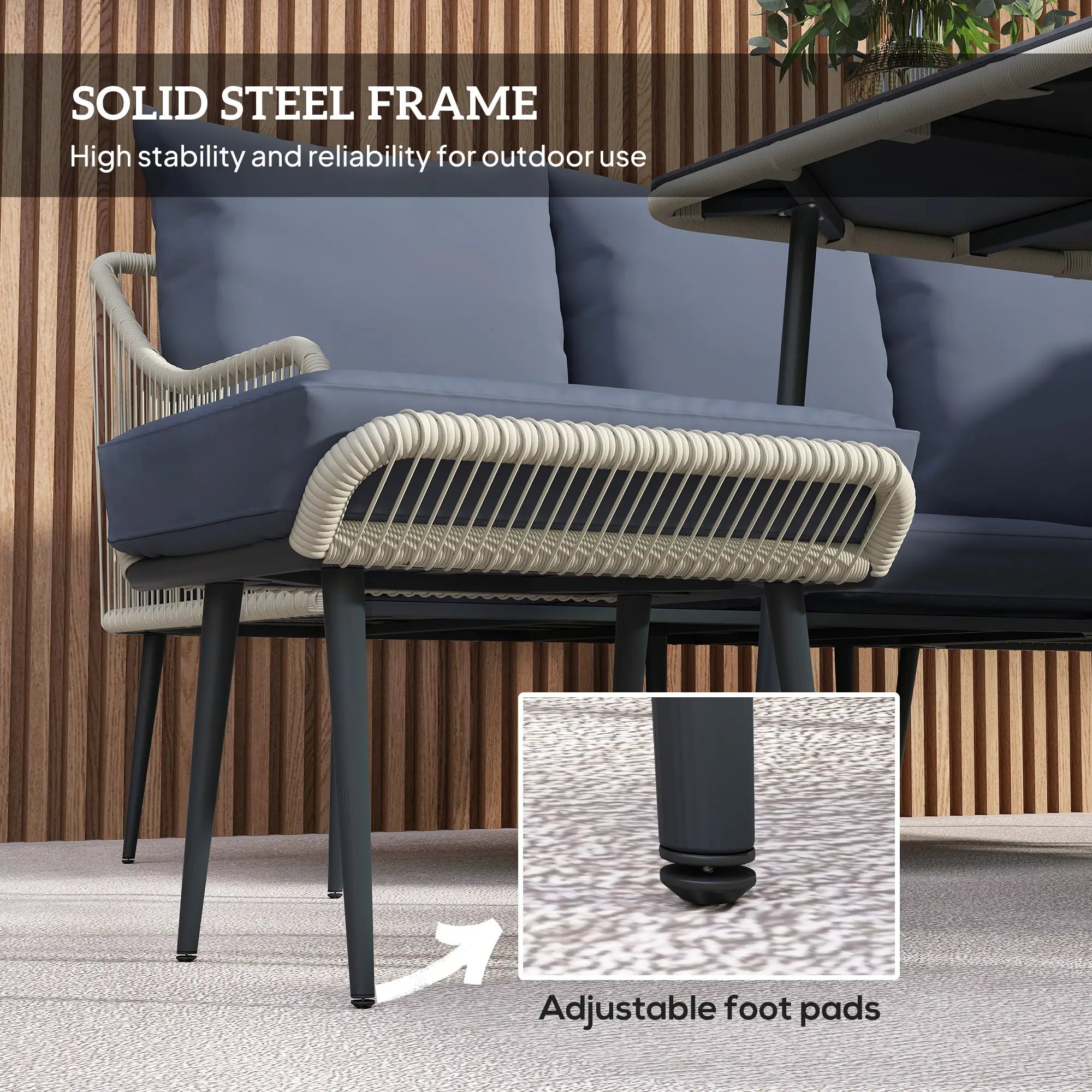 Six-Piece Rattan Garden Sofa Set