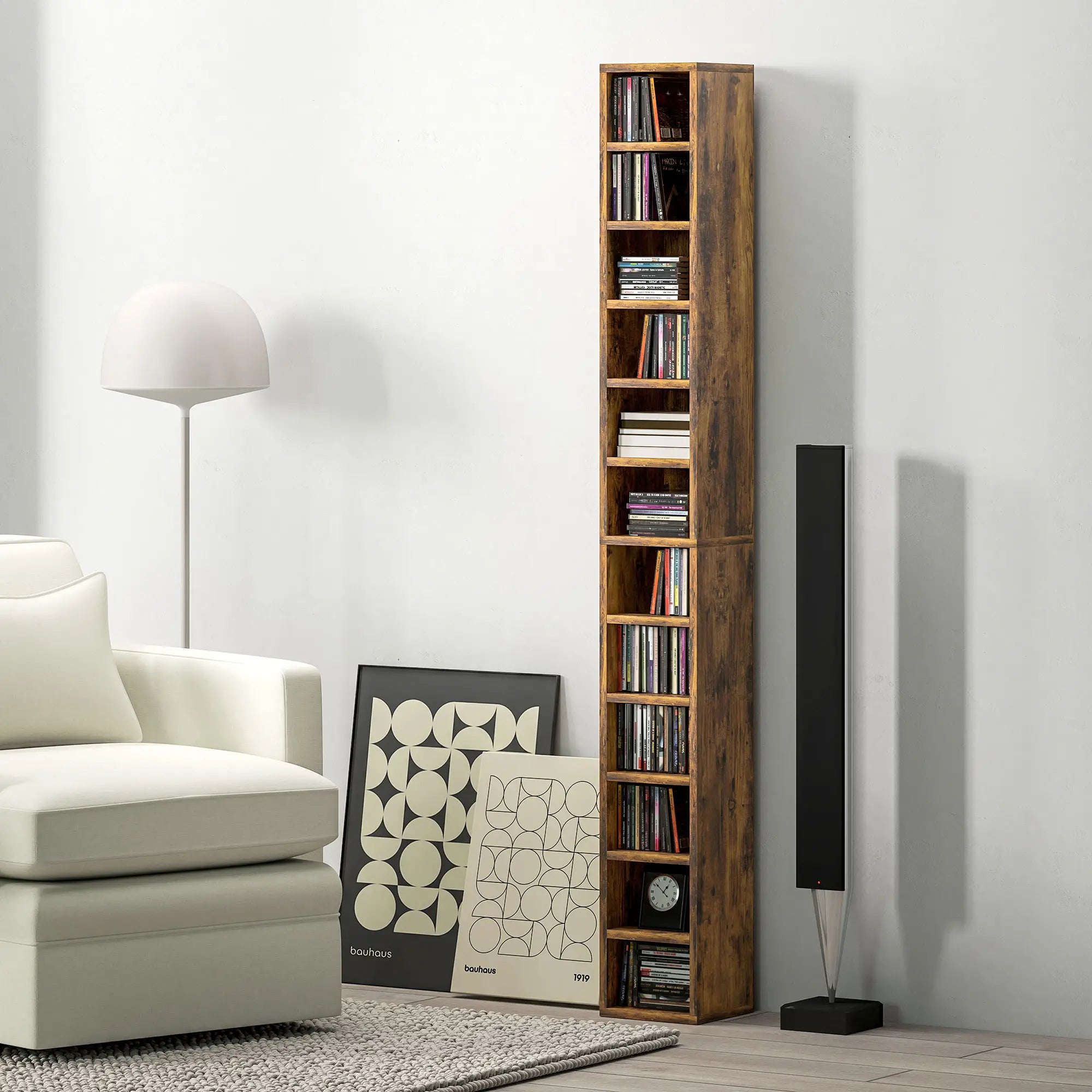 CD Tall Narrow Media Storage Tower