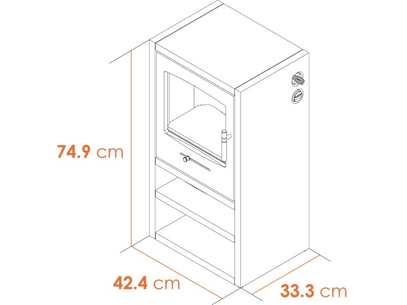 Adam Bergen XL Electric Stove in Charcoal Grey
