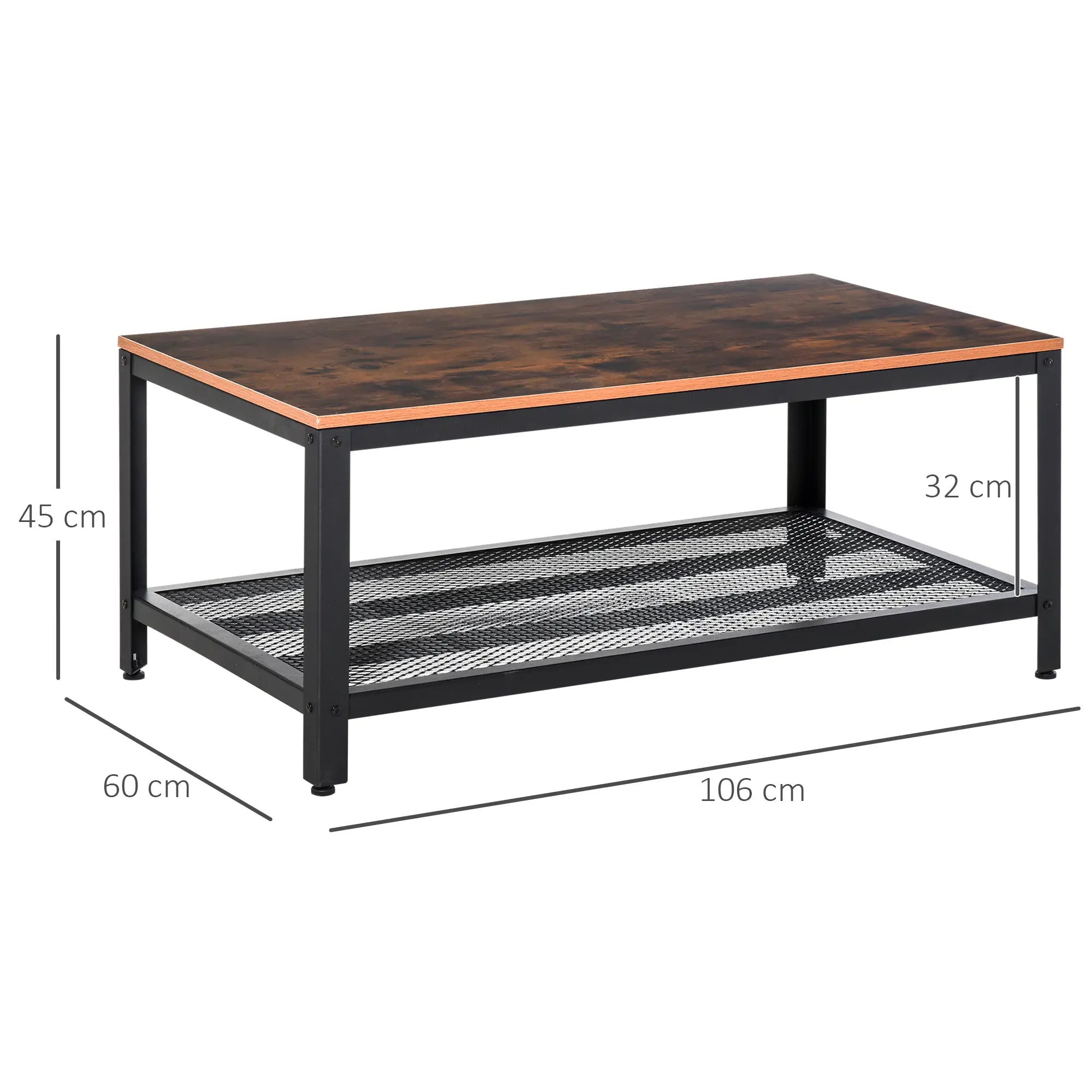 Modern Industrial Coffee Table for Living Rooms
